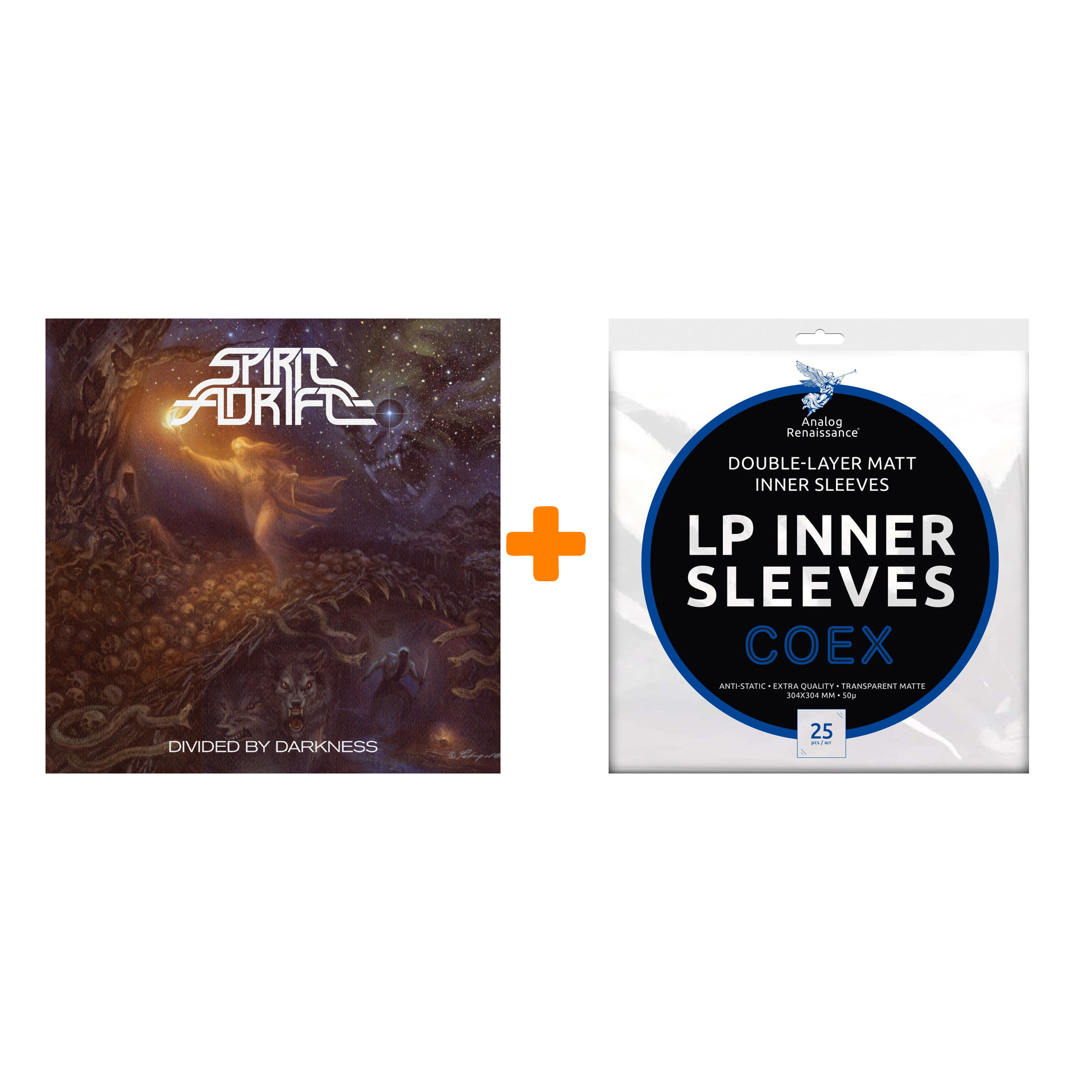 SPIRIT ADRIFT Divided By Darkness Neon Orange Vinyl LP + Конверты внутренние COEX для грампластинок 12" 25шт Набор
SPIRIT ADRIFT Divided By Darkness Neon Orange Vinyl LP + Конверты внутренние COEX для грампластинок 12" 25шт Набор