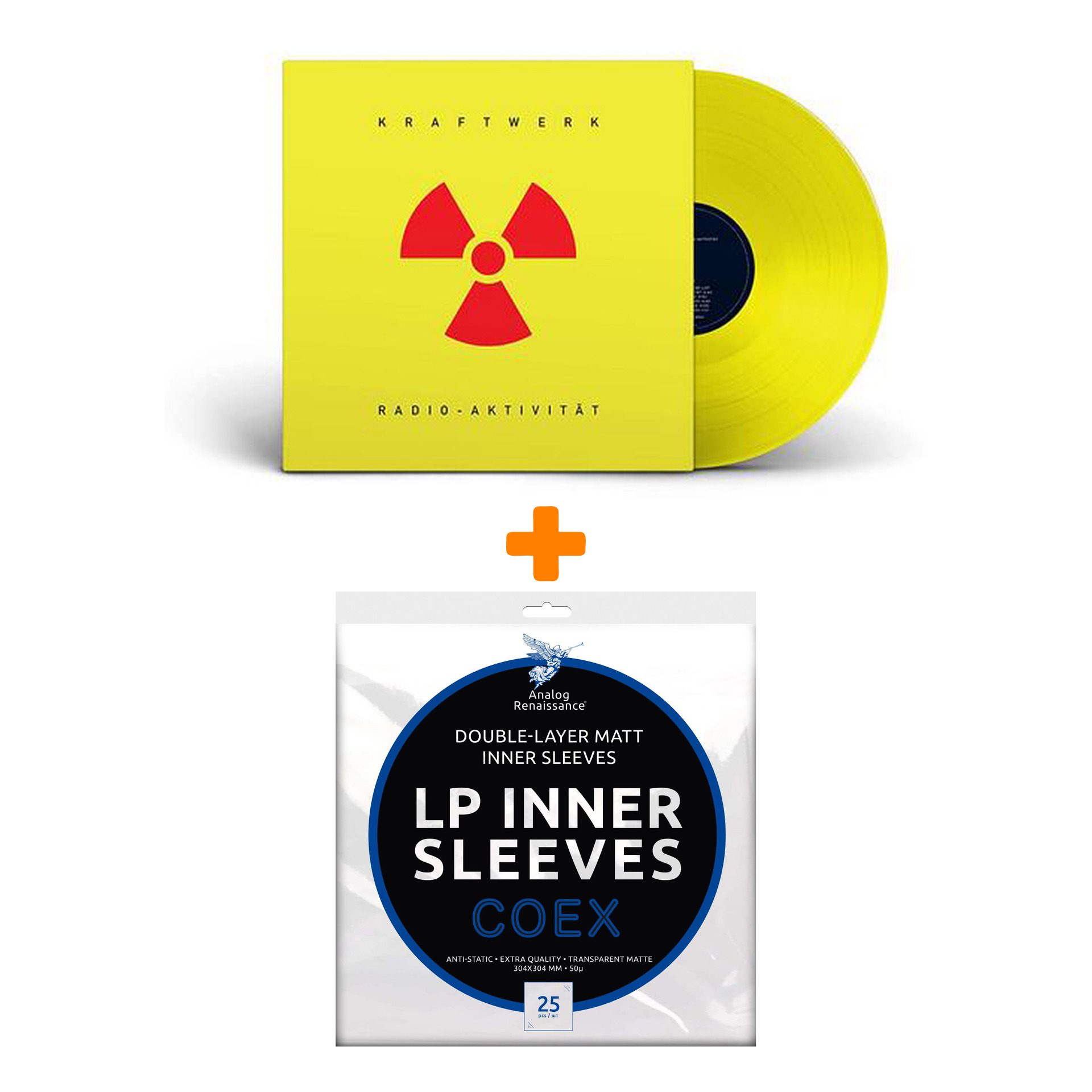 KRAFTWERK Radio-Aktivitat Coloured Yellow Vinyl LP + Конверты внутренние COEX для грампластинок 12" 25шт Набор
KRAFTWERK Radio-Aktivitat Coloured Yellow Vinyl LP + Конверты внутренние COEX для грампластинок 12" 25шт Набор