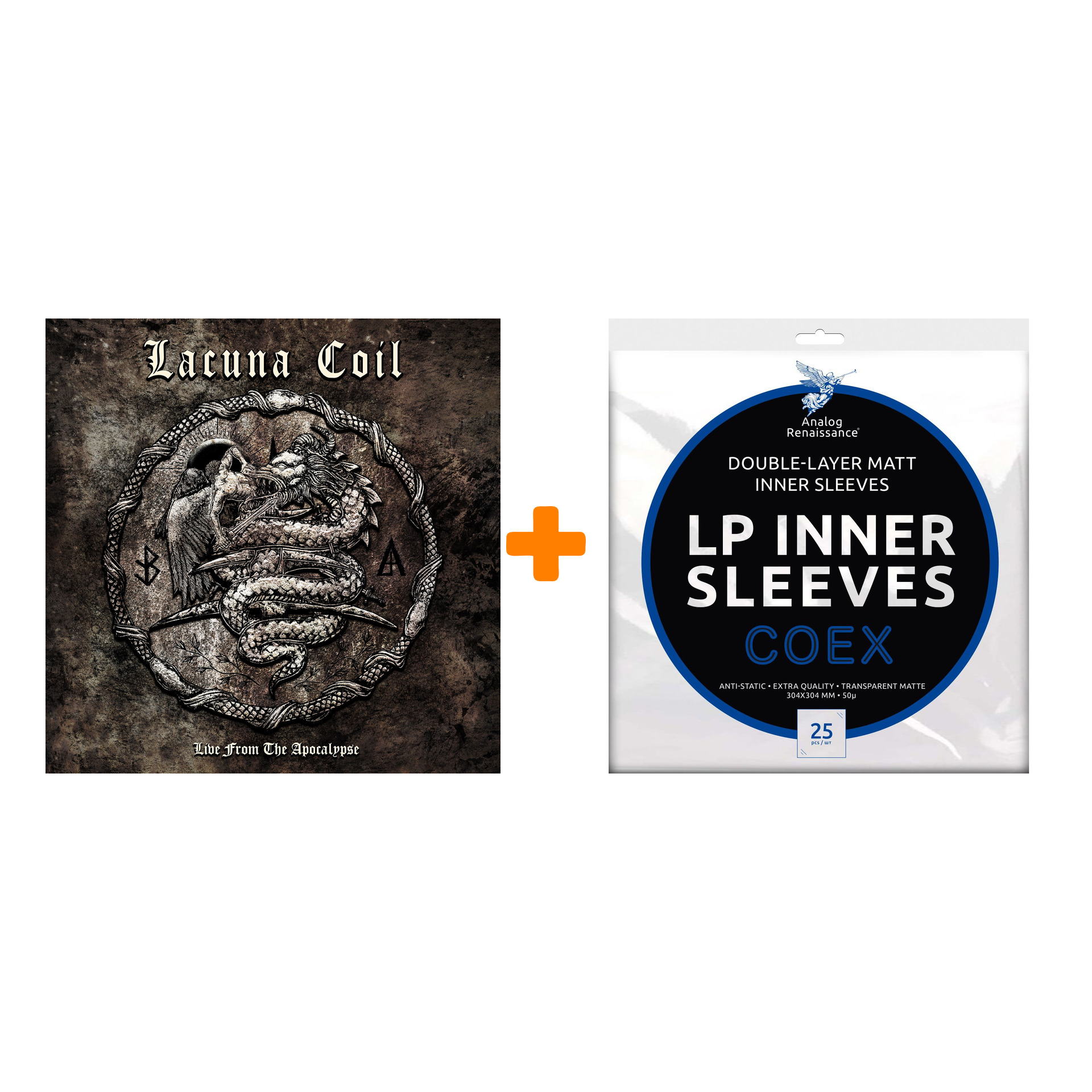 LACUNA COIL Live From The Apocalypse 2LP+DVD + Конверты внутренние COEX для грампластинок 12" 25шт Набор
LACUNA COIL Live From The Apocalypse 2LP+DVD + Конверты внутренние COEX для грампластинок 12" 25шт Набор