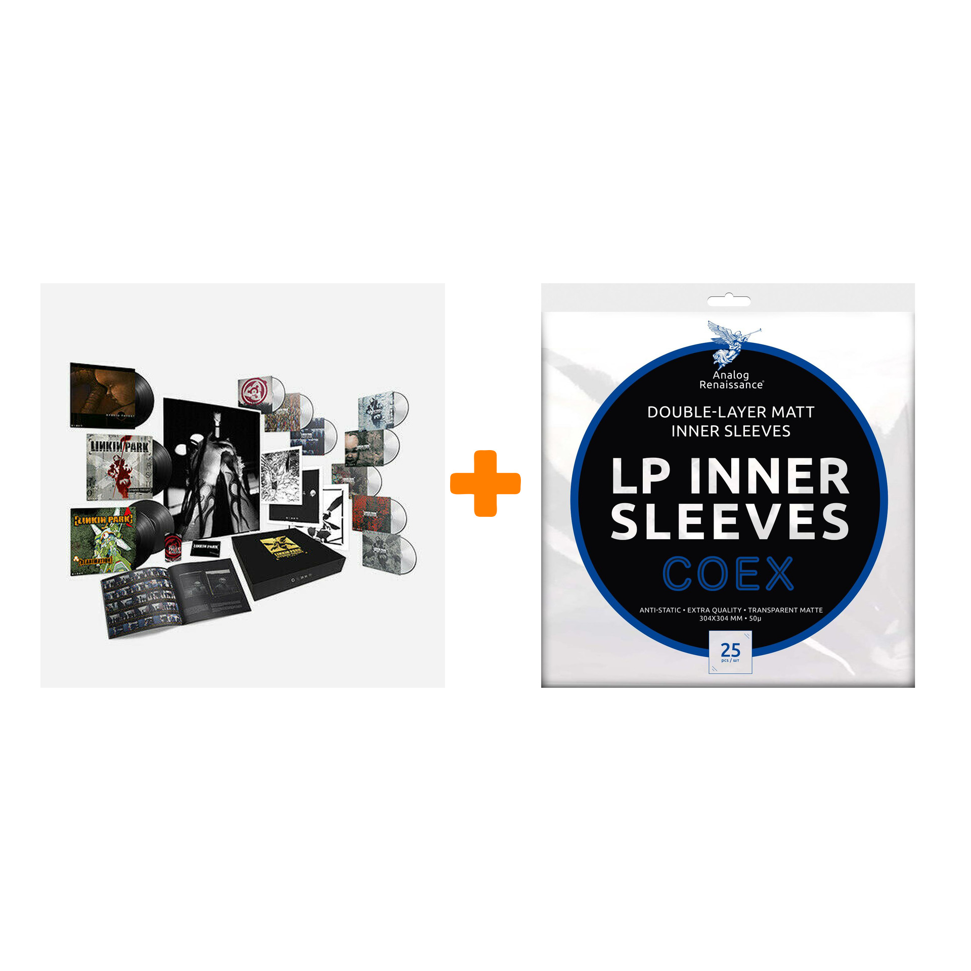 LINKIN PARK Hybrid Theory 20th Anniversary Limited Edition 4LP+5CD+3DVD+MC + Конверты внутренние COEX для грампластинок 12" 25шт Набор
LINKIN PARK Hybrid Theory 20th Anniversary Limited Edition 4LP+5CD+3DVD+MC + Конверты внутренние COEX для грампластинок 12" 25шт Набор
