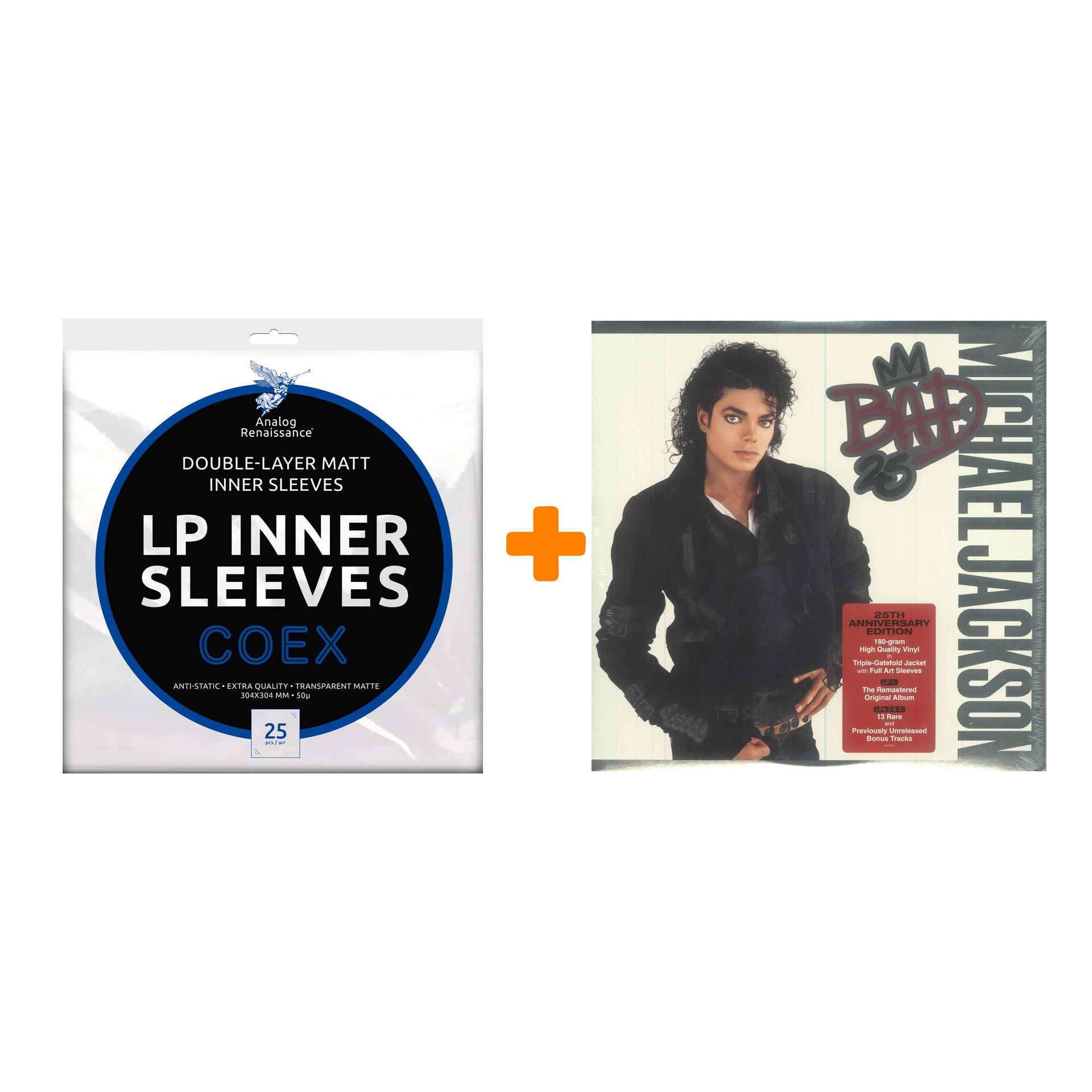 JACKSON MICHAEL Bad 25th Anniversary Edition 3LP + Конверты внутренние COEX для грампластинок 12" 25шт Набор
JACKSON MICHAEL Bad 25th Anniversary Edition 3LP + Конверты внутренние COEX для грампластинок 12" 25шт Набор