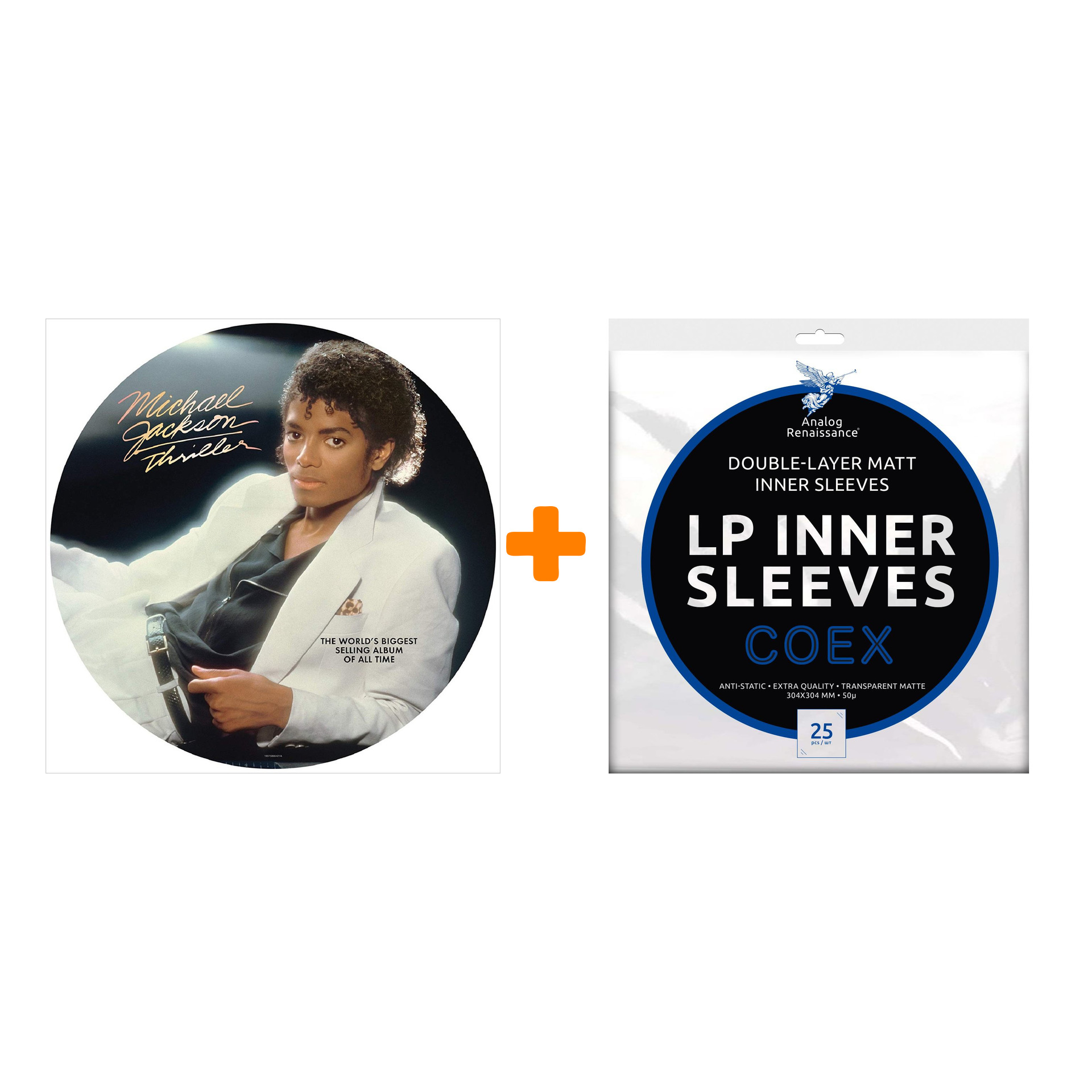 JACKSON MICHAEL Thriller Limited Picture Vinyl LP + Конверты внутренние COEX для грампластинок 12" 25шт Набор
JACKSON MICHAEL Thriller Limited Picture Vinyl LP + Конверты внутренние COEX для грампластинок 12" 25шт Набор