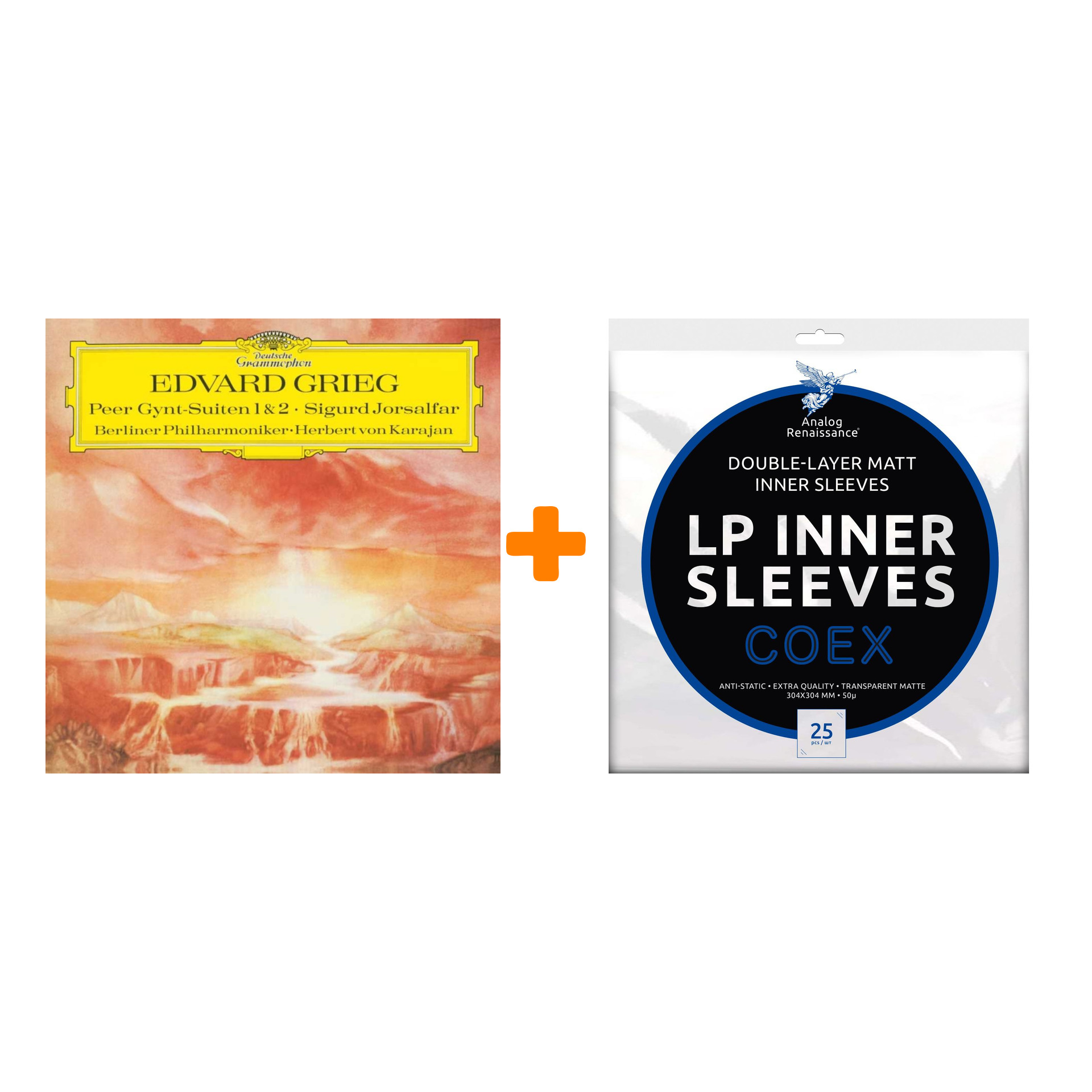 KARAJAN HERBERT VON & BERLINER PHILHARMONIKER Grieg Edvard LP + Конверты внутренние COEX для грампластинок 12" 25шт Набор
KARAJAN HERBERT VON & BERLINER PHILHARMONIKER Grieg Edvard LP + Конверты внутренние COEX для грампластинок 12" 25шт Набор