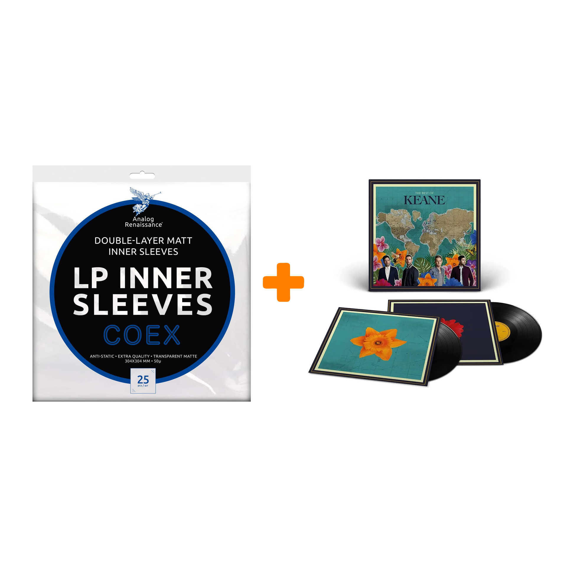 KEANE Best Of Keane 2LP + Конверты внутренние COEX для грампластинок 12" 25шт Набор
KEANE Best Of Keane 2LP + Конверты внутренние COEX для грампластинок 12" 25шт Набор