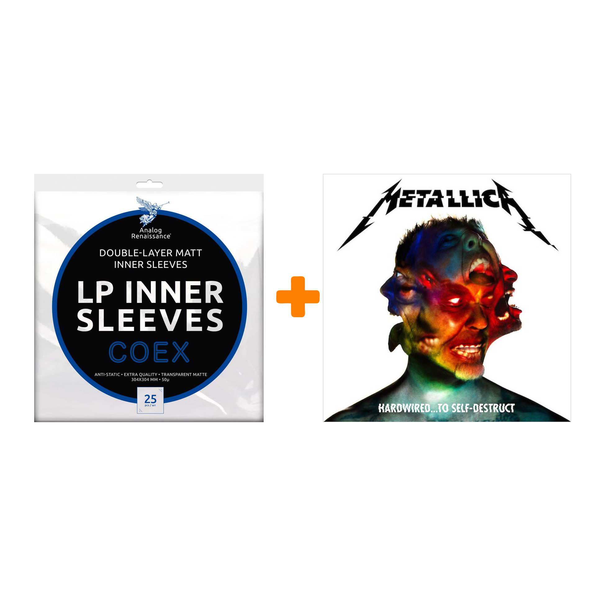 METALLICA Hardwired… To Self-Destruct 2LP + Конверты внутренние COEX для грампластинок 12" 25шт Набор
METALLICA Hardwired… To Self-Destruct 2LP + Конверты внутренние COEX для грампластинок 12" 25шт Набор