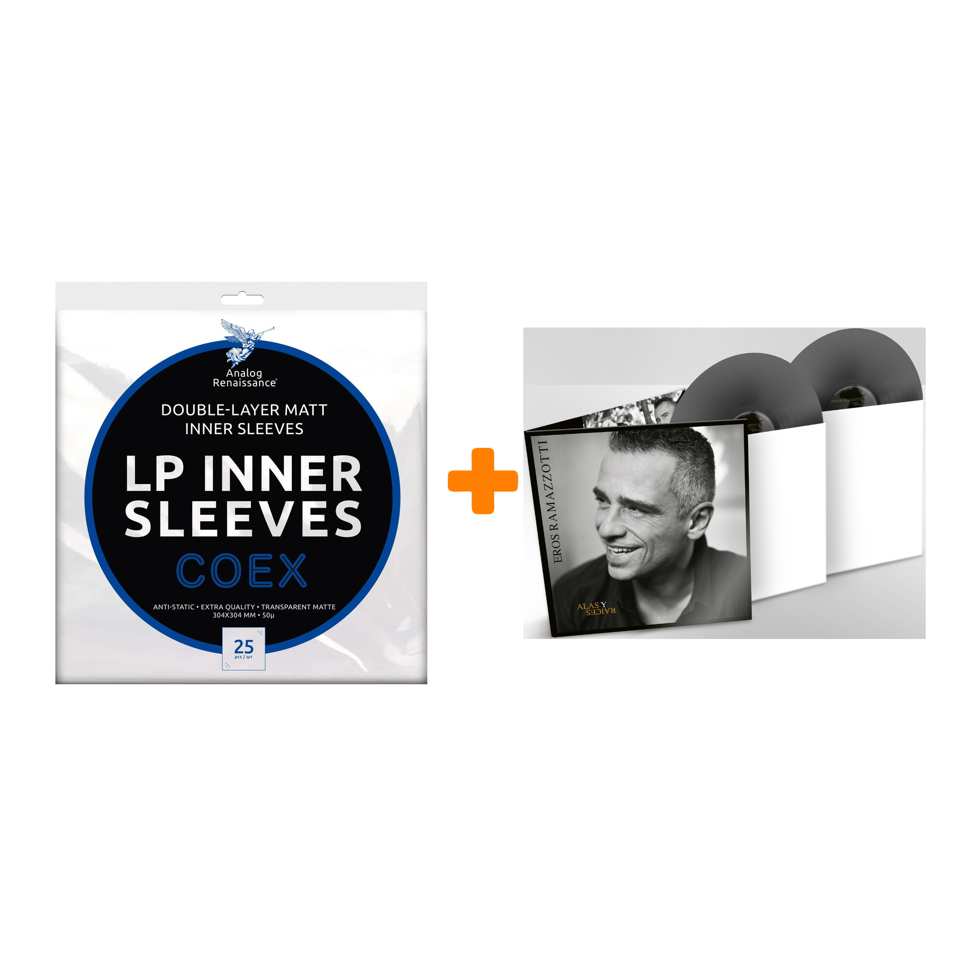RAMAZZOTTI EROS Ali E Radici Italian Version Coloured Grey Vinyl 2LP + Конверты внутренние COEX для грампластинок 12" 25шт Набор
RAMAZZOTTI EROS Ali E Radici Italian Version Coloured Grey Vinyl 2LP + Конверты внутренние COEX для грампластинок 12" 25шт Набор