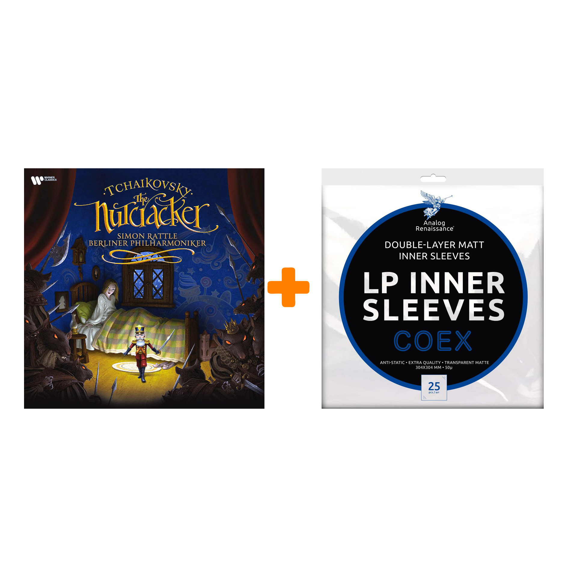 RATTLE SIMON & BERLINER PHILHARMONIKER Tchaikovsky The Nutcracker 2LP + Конверты внутренние COEX для грампластинок 12" 25шт Набор
RATTLE SIMON & BERLINER PHILHARMONIKER Tchaikovsky The Nutcracker 2LP + Конверты внутренние COEX для грампластинок 12" 25шт Набор