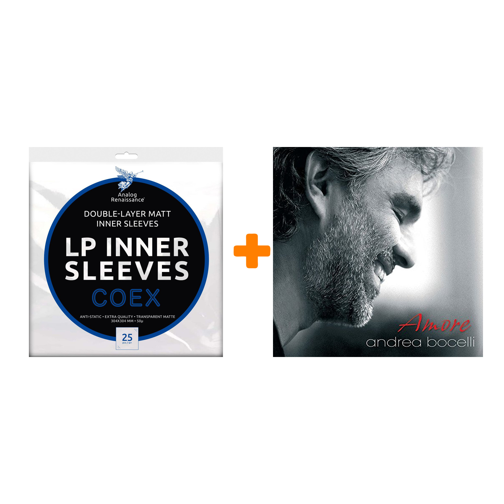 BOCELLI ANDREA Amore 2LP + Конверты внутренние COEX для грампластинок 12" 25шт Набор 
BOCELLI ANDREA Amore 2LP + Конверты внутренние COEX для грампластинок 12" 25шт Набор