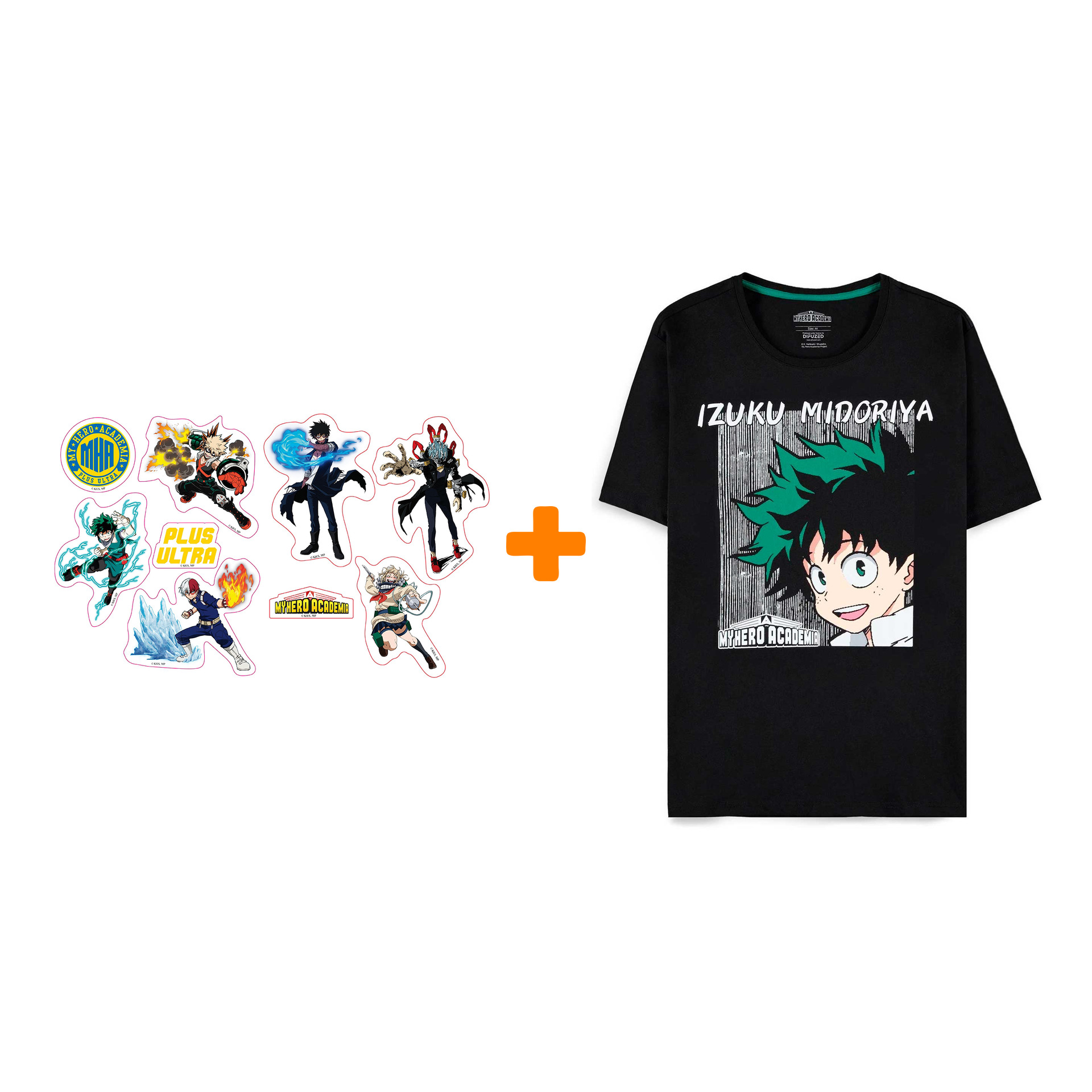 Набор My Hero Academia (футболка My Hero Academia Izuku Midoriya XL + наклейки Heroes Villains)
Набор My Hero Academia (футболка My Hero Academia Izuku Midoriya XL + наклейки Heroes Villains)