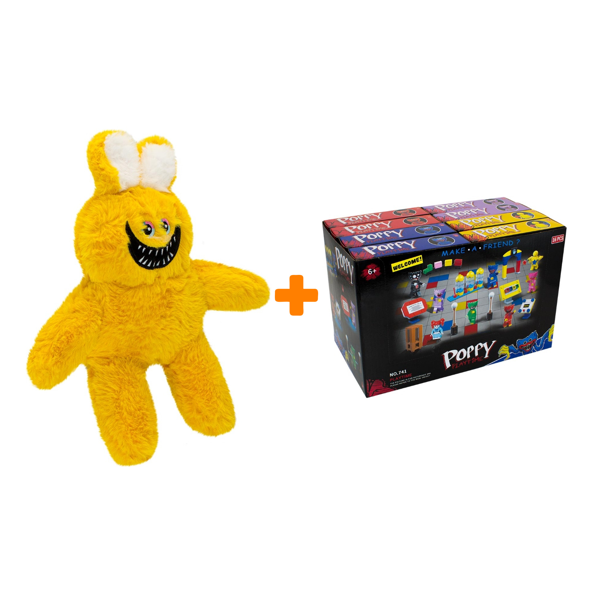 Набор мягкая игрушка Huggy Wuggy Мистер Хоппс желтая + конструктор 33 детали в ассортименте
Набор мягкая игрушка Huggy Wuggy Мистер Хоппс желтая + конструктор 33 детали в ассортименте
