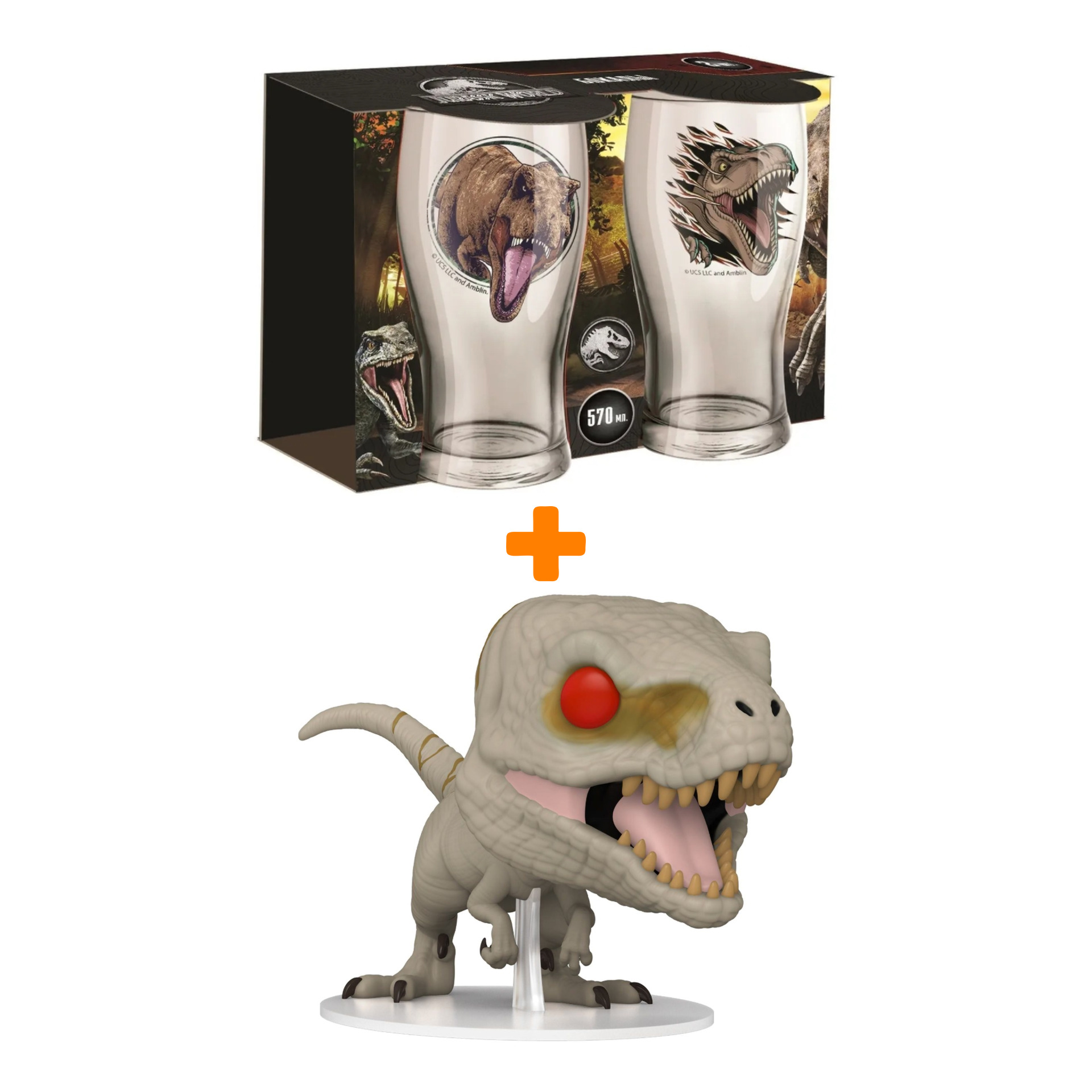 Набор Мир Юрского периода фигурка Atrociraptor (Ghost) + набор бокалов Тираннозавр Рекс
Набор Мир Юрского периода фигурка Atrociraptor (Ghost) + набор бокалов Тираннозавр Рекс