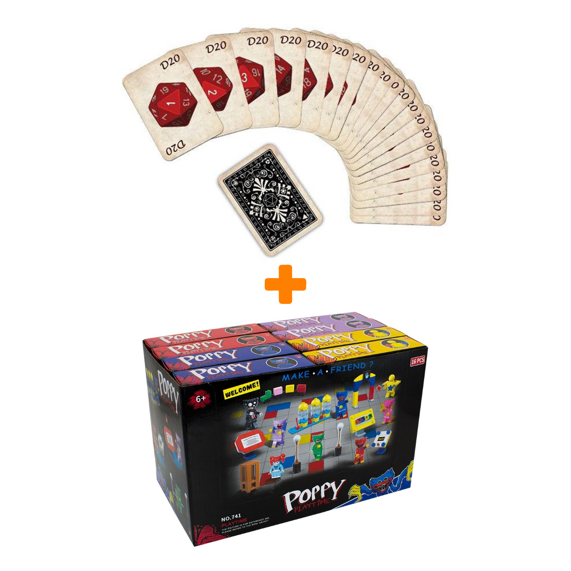 Набор карт D20 для D&D и других настольных игр красный + Конструктор Huggy Wuggy 33 детали Набор
Набор карт D20 для D&D и других настольных игр красный + Конструктор Huggy Wuggy 33 детали Набор