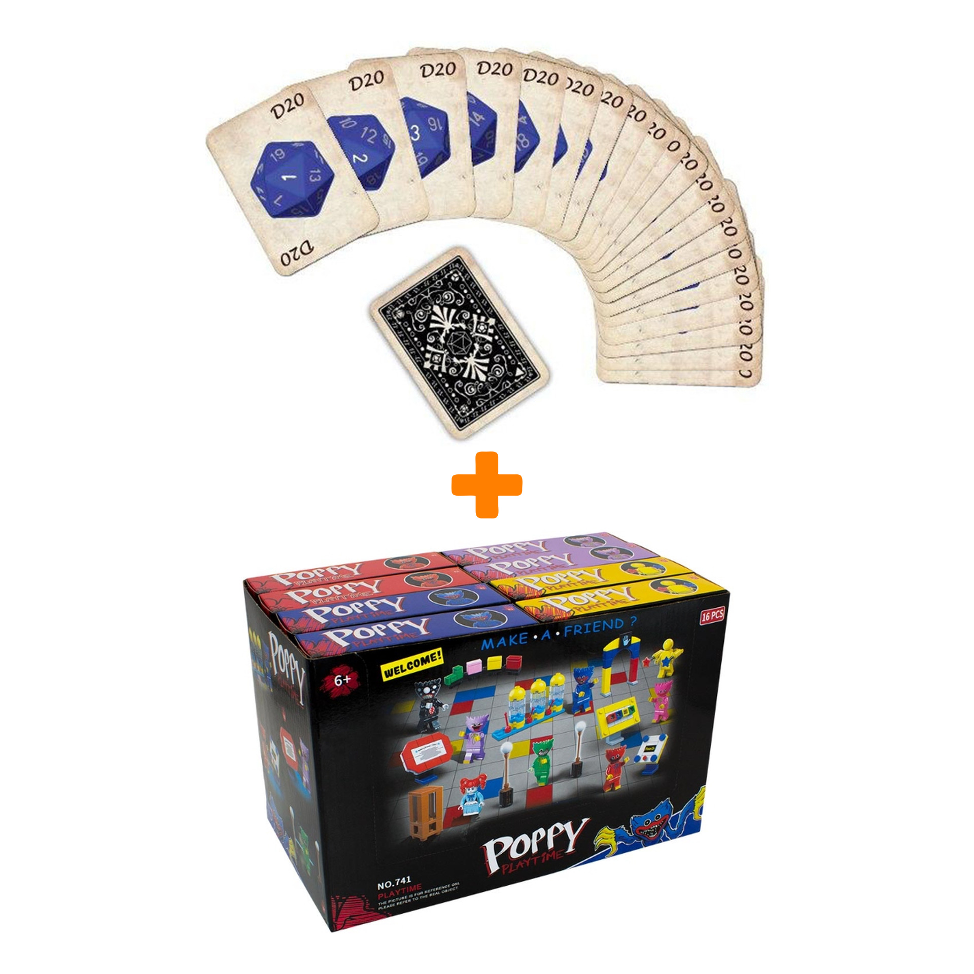 Набор карт D20 для D&D и других настольных игр синий + Конструктор Huggy Wuggy 33 детали Набор
Набор карт D20 для D&D и других настольных игр синий + Конструктор Huggy Wuggy 33 детали Набор