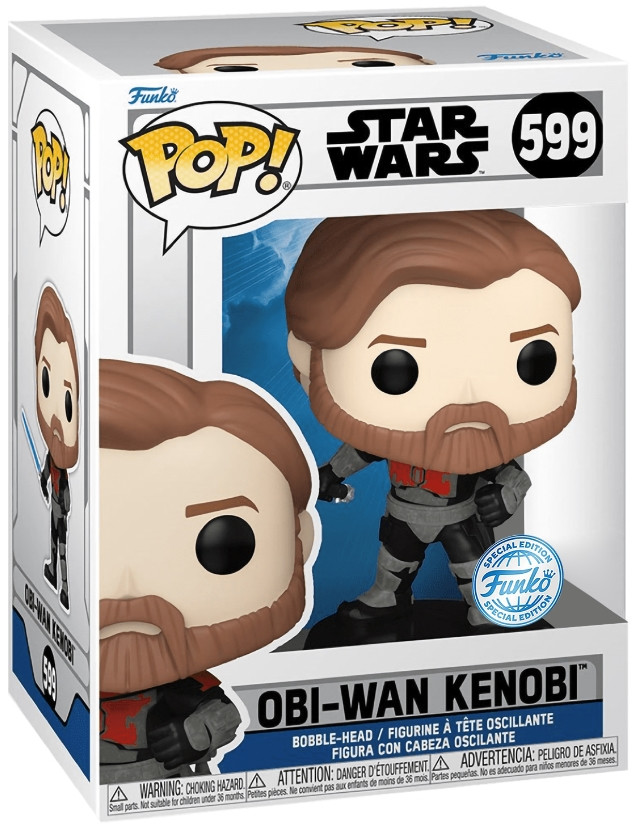  Funko POP: Star Wars: The Clone Wars  Obi-Wan Kenobi Mandalorian Armor Bobble-Head Exclusive (9,5 )