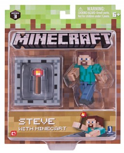  Minecraft: Steve With Minecart  Series 3