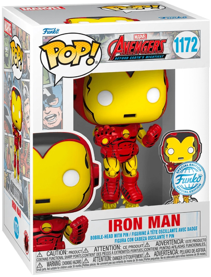  Funko POP Marvel: Avengers 60th Comic  Iron Man with Pin Exclusive (9,5 )