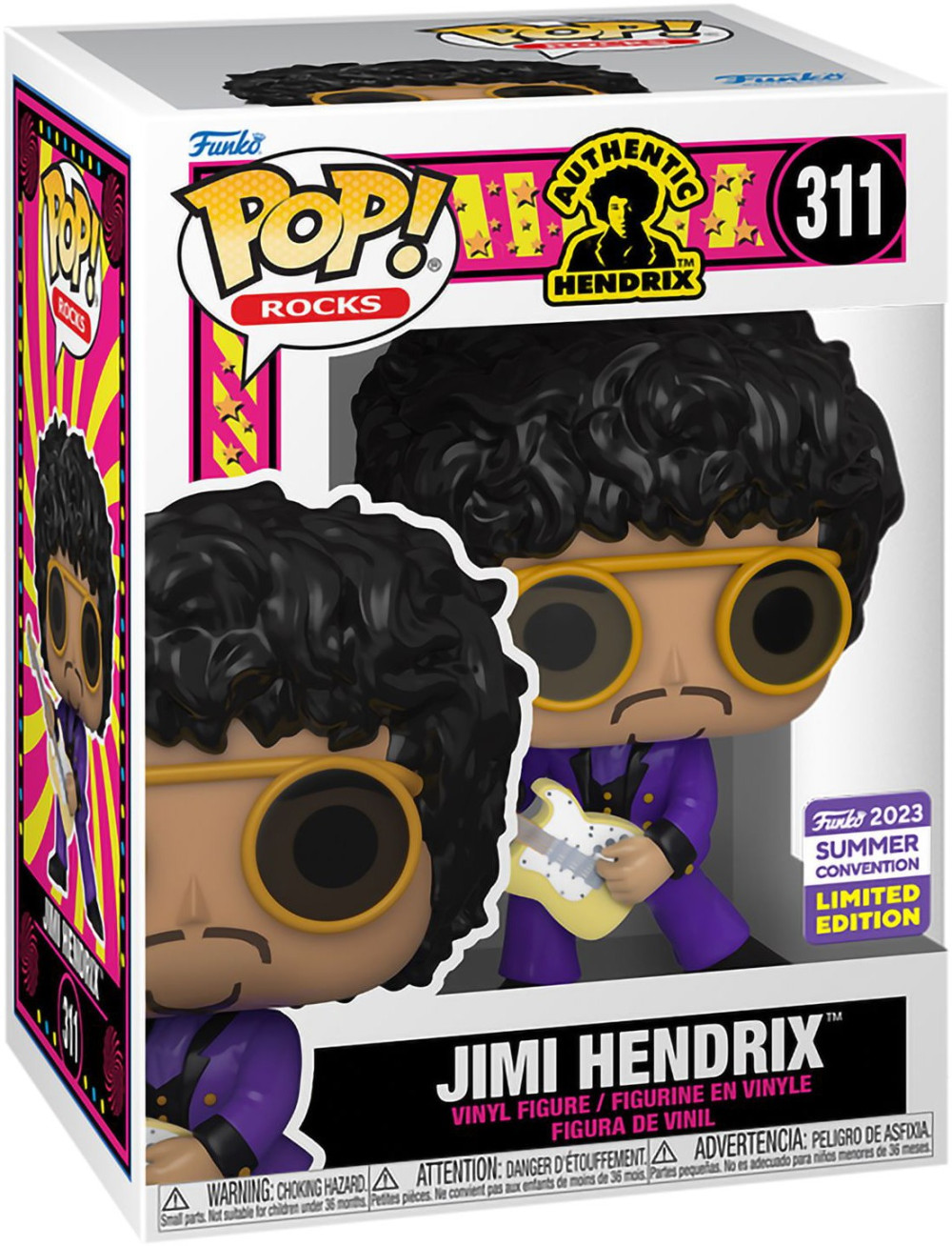  Funko POP Rocks: Jimi Hendrix  Jimi Hendrix in Purple Suit [San Diego Comic Con 2023 Exclusive] (9,5 )