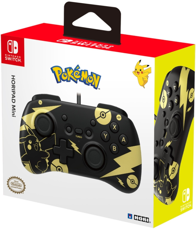  Hori: Horipad Mini  Pikachu Black & Gold   Nintendo Switch (NSW-289U)