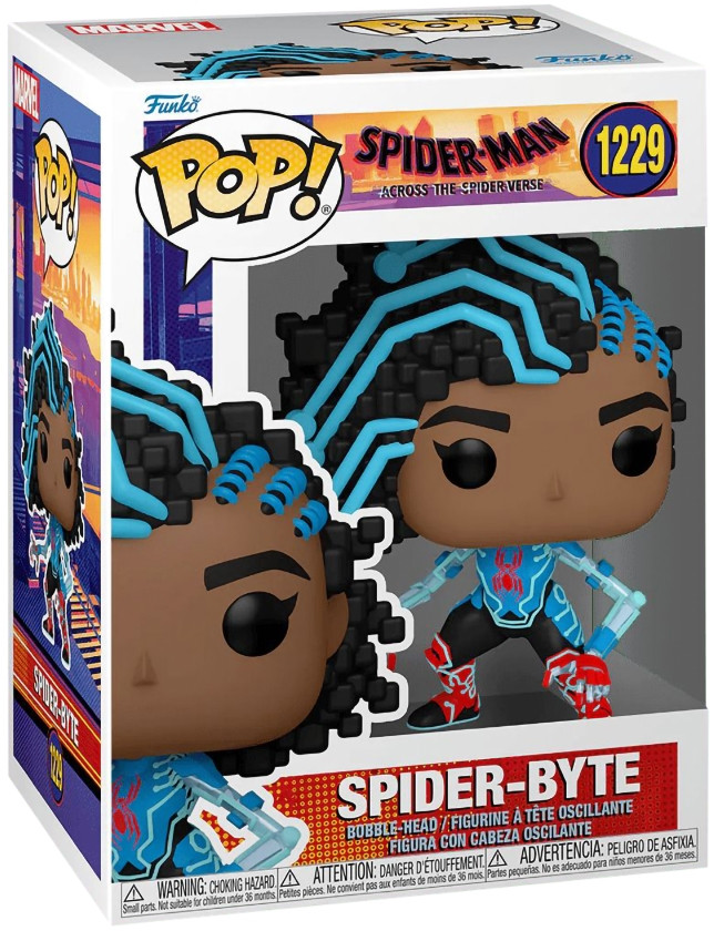  Funko POP Marvel Spider-Man: Across The SpiderVerse  Spider-Byte Bobble-Head (9,5 )