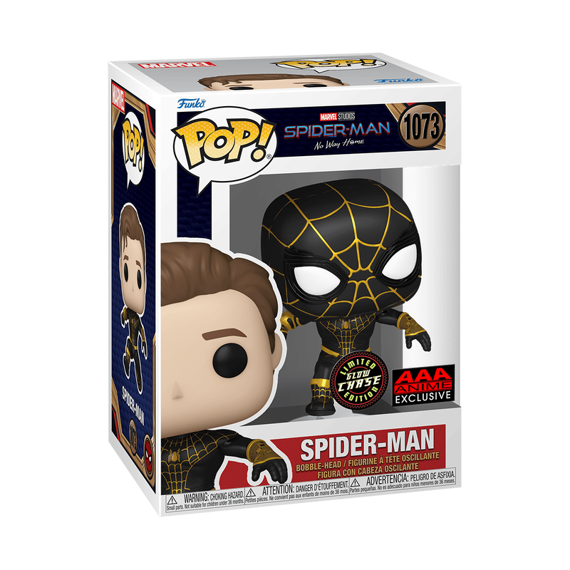  Funko POP Marvel: Spider-Man No Way Home  Spider-Man Black Suit With Chase Exclusive Bobble-Head (9,5 )