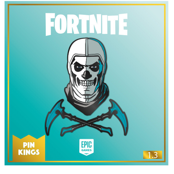   Fortnite 1.3 Skull Trooper Pin Kings 2-Pack