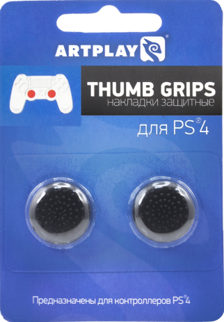 Защитные накладки Artplays Thumb Grips на стики геймпада DualShock 4 для PS4 (2 шт., черные)