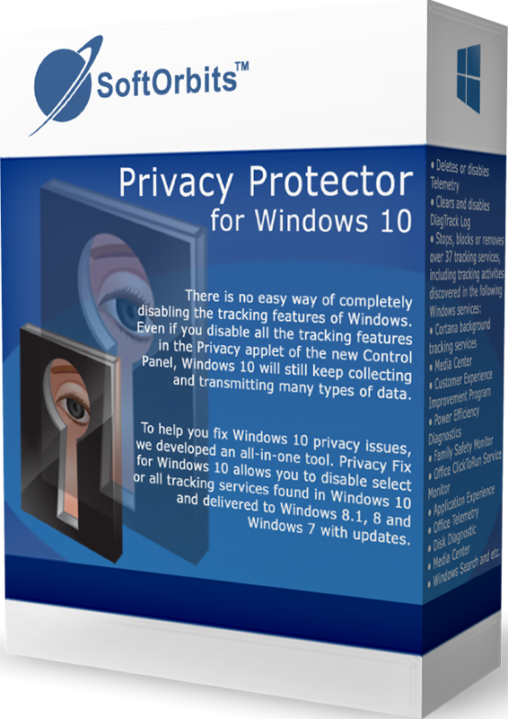 SoftOrbits Privacy Protector for Windows 10 (Отключение слежки для Windows 10) [Цифровая версия] (Цифровая версия) цена и фото