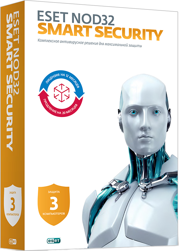 ESET NOD32 Smart Security (3 ПК, 1 год) от 1С Интерес