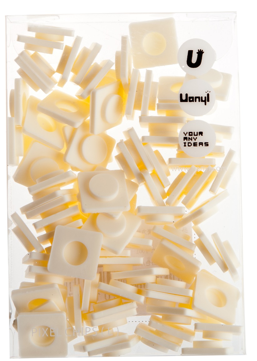 

Пиксельные фишки Большие WY-P001 (Pixel Chips Large) (Молочный белый)