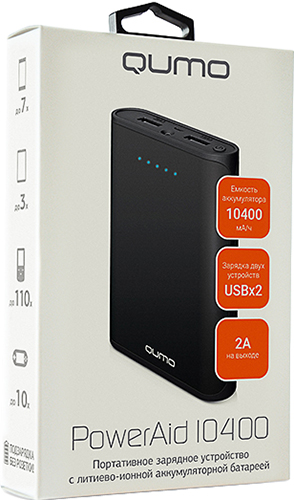 

Портативное зарядное устройство Qumo PowerAid 10400
