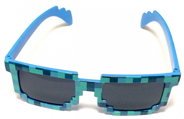 Пиксельные очки в стиле Minecraft (синие) от 1С Интерес
