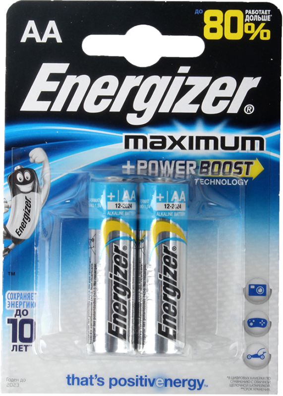 Элемент питания Energizer Maximum LR6/E91 АА FSB (2 шт.)