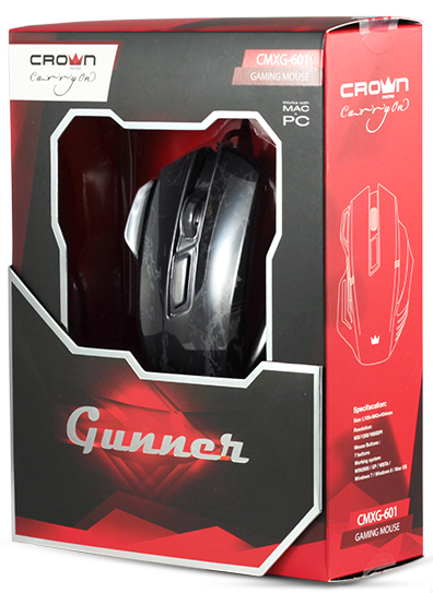 

Мышь Crown CMXG-601 проводная игровая с подсветкой для PC