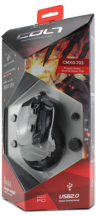 

Мышь Crown CMXG-703 Colt Black проводная оптическая игровая c подсветкой для PC