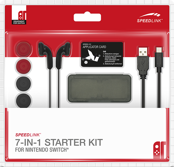 Комплект аксессуаров Speedlink 7-IN-1 Starter Kit для Nintendo Switch (black) от 1С Интерес