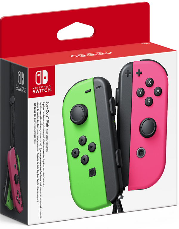 Набор контроллеров Joy-Con для Nintendo Switch (неоновый зелёный/неоновый розовый) от 1С Интерес