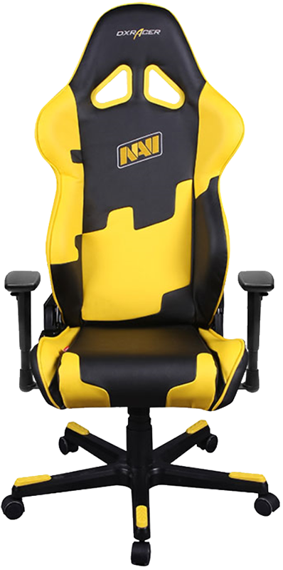 Геймерское кресло DXRacer Special Editions Natus Vincere (NaVi) OH/RE21/NY/NAV (Black/Yellow)