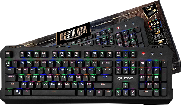 

Клавиатура Qumo Dragon War Apparatus К34 проводная механическая игровая с подсветкой для PC