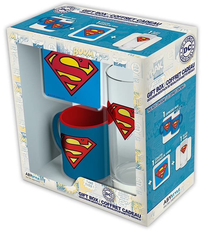 

Подарочный набор DC Comics: Superman (кружка + стакан + подставка)