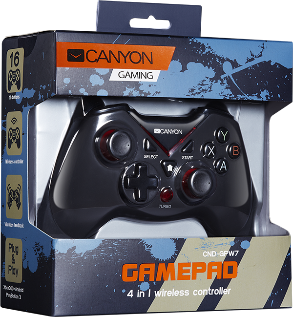 

Геймпад Canyon беспроводной для PS3 / Xbox 360 / PC (CND-GPW7)