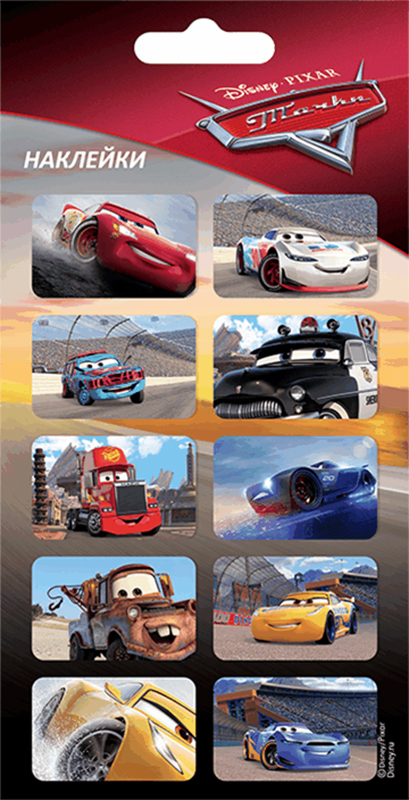 

Набор 3D-стикеров Disney Тачки