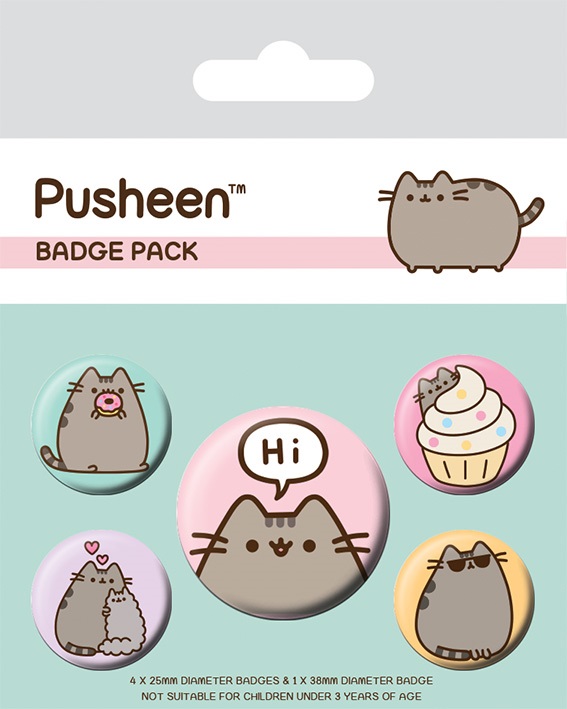

Набор значков Pusheen
