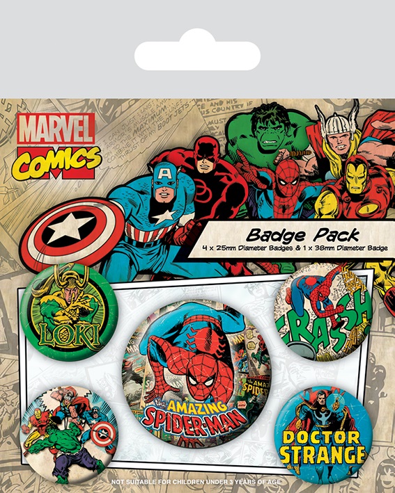

Набор значков Marvel Retro: Spider-Man