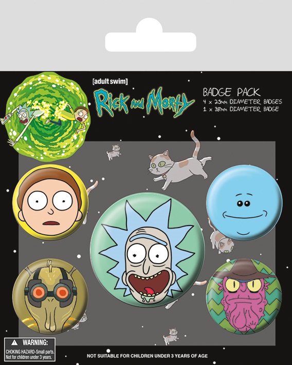 Набор значков Rick And Morty: Heads от 1С Интерес