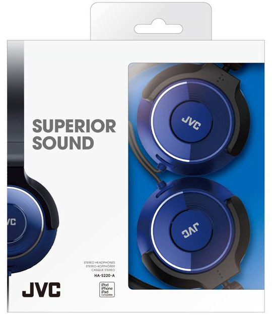 

Наушники накладные JVC HA-S220-A-E (синий)