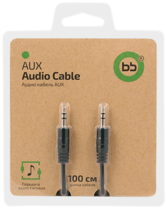 

Аудио кабель BB 001-001 AUX 3.5 mm jack 1м (черный)