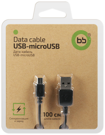 

Кабель BB 002-001 USB-micro-USB 1 м (чёрный)