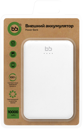 

Зарядное устройство портативное BB 008-001 2 USB 2А (белый)