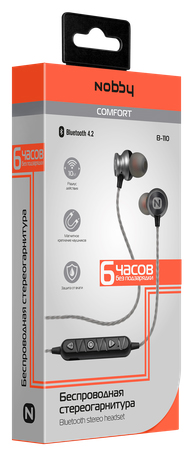 

Наушники \ гарнитура Nobby NBC-BH-42-91 беспроводные (серый)