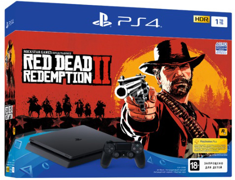 

Игровая консоль Sony PlayStation 4 Slim (1TB) Black (CUH-2208B) + игра Red Dead Redemption 2
